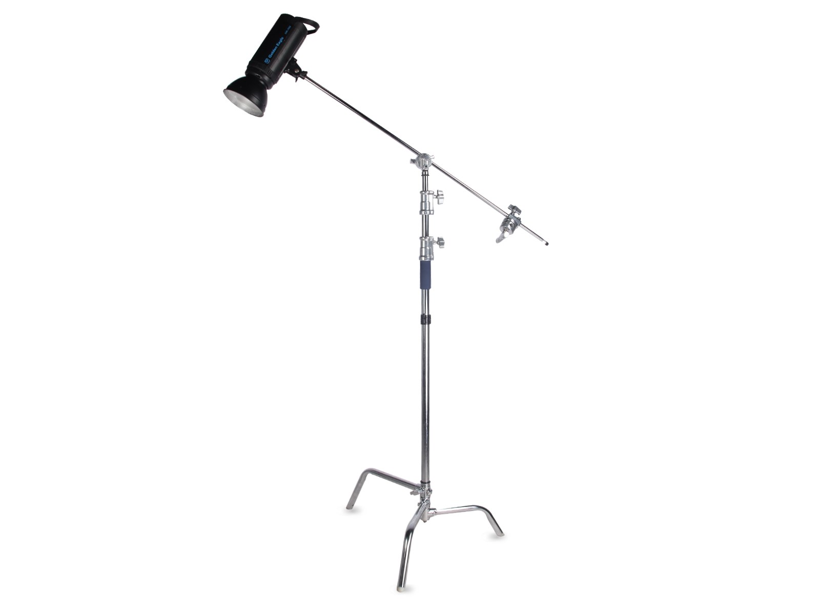 C-stand with boom arm and light