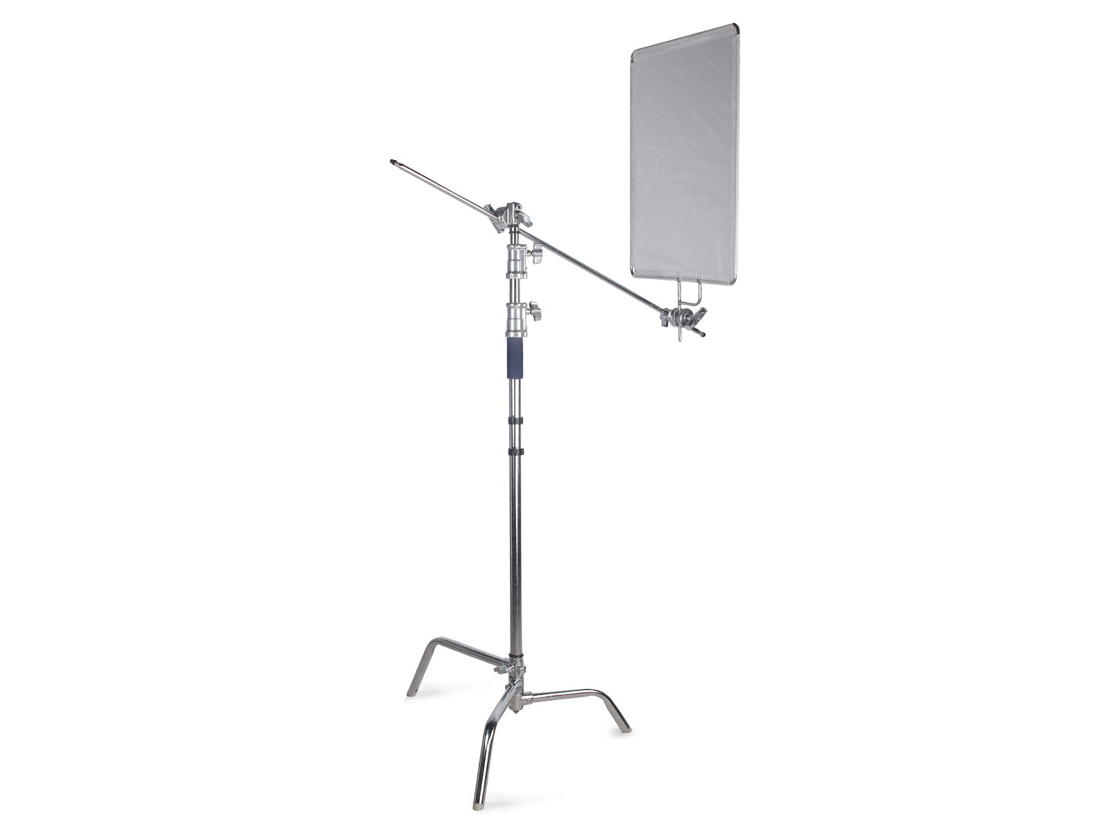 C-stand boom arm holding a flag