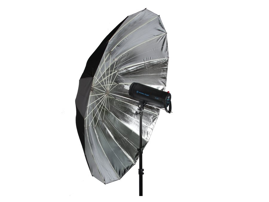 130 cm black-silver umbrella