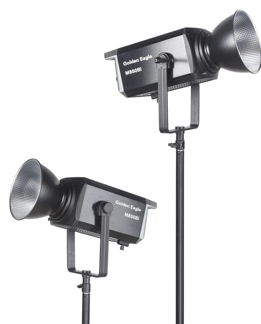 M550Bi and M850Bi two-unit pair on light stands